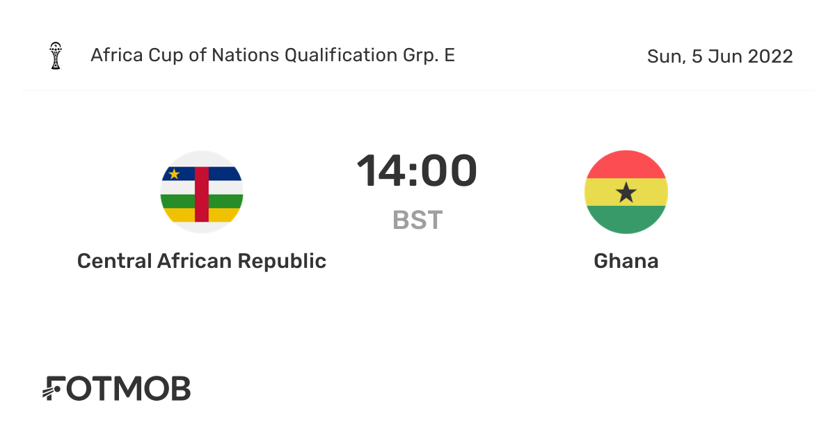 Central African Republic vs Ghana live score, predicted lineups and H2H stats.