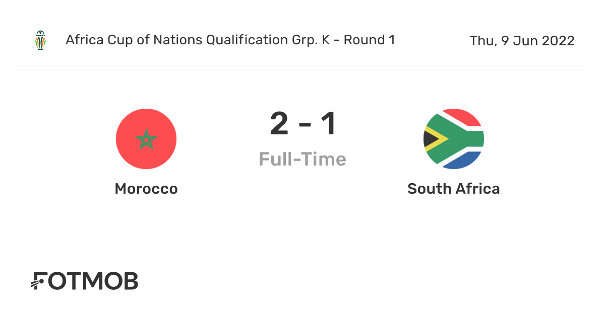 Morocco vs South Africa live score, predicted lineups and H2H stats.