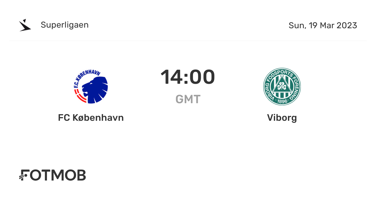 FC København vs live score, predicted lineups and H2H stats.