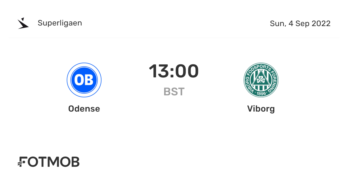 Odense vs live score, predicted lineups and H2H stats.