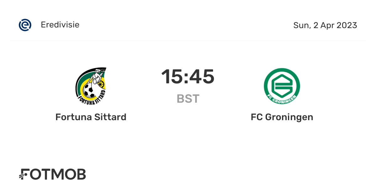 Fortuna Sittard tegen FC Groningen live score, voorspelde opstellingen en H2Hstatistieken