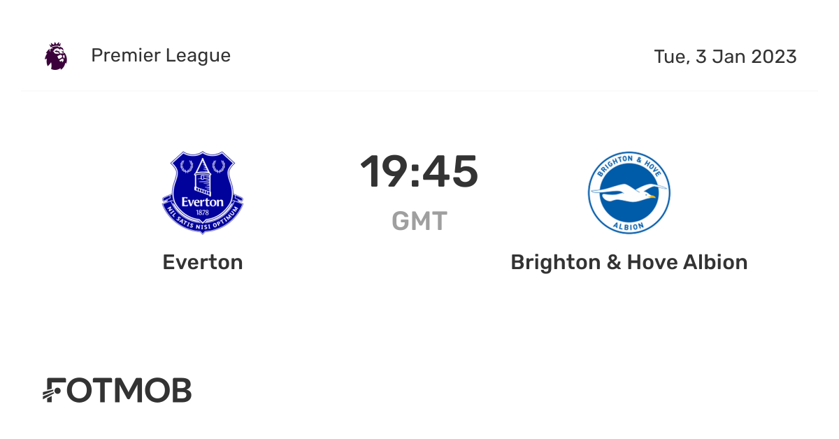 Everton vs Brighton & Hove Albion live score, predicted lineups and