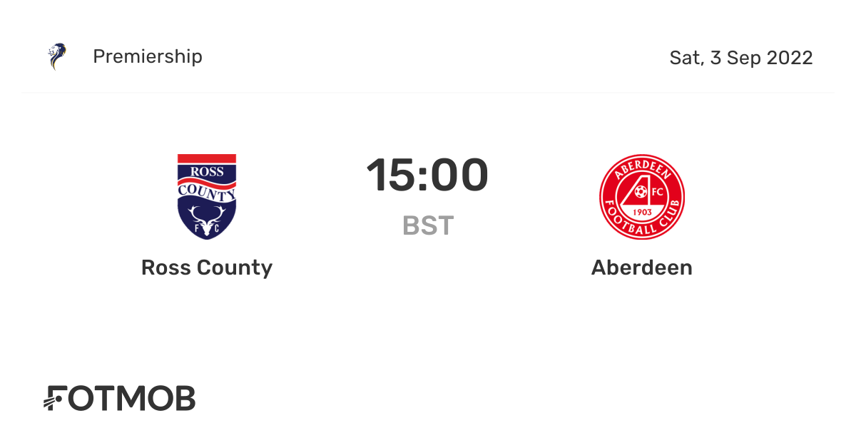 Ross County vs Aberdeen live score, predicted lineups and H2H stats.