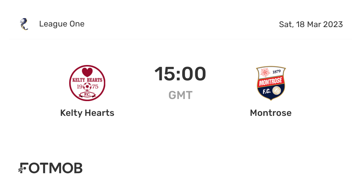 Kelty Hearts vs Montrose live score, predicted lineups and H2H stats.