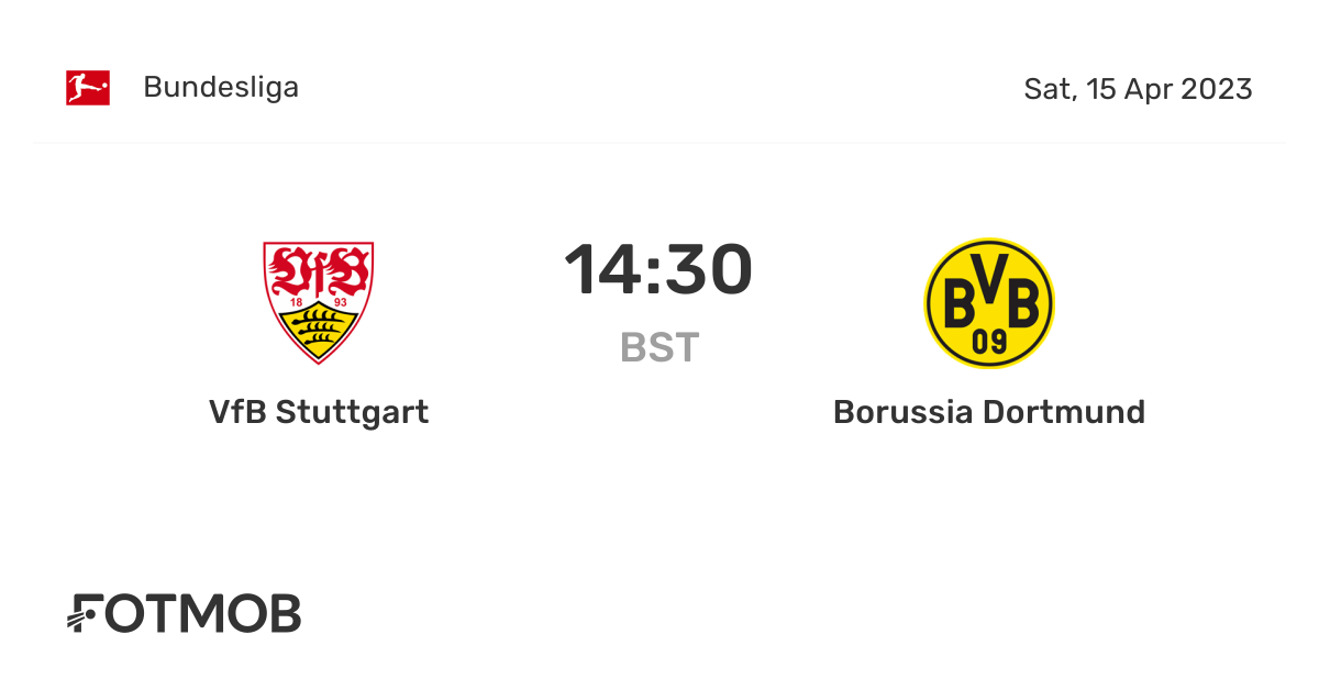 VfB Stuttgart vs Borussia Dortmund live