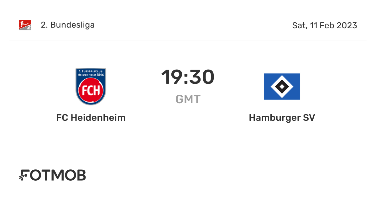 FC Heidenheim x Hamburger SV - placar ao vivo, escalações prováveis e ...