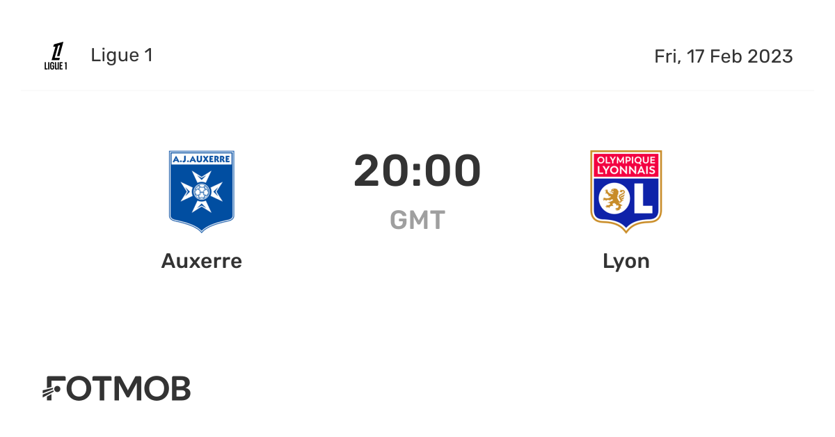 Auxerre vs Lyon live score, predicted lineups and H2H stats.