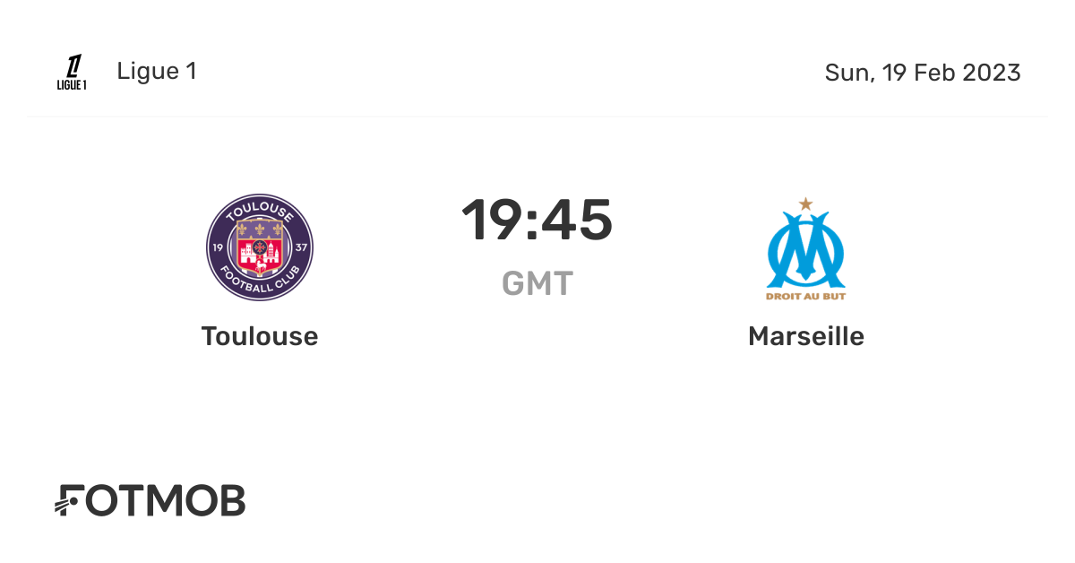 Toulouse vs Marseille live score, predicted lineups and H2H stats.