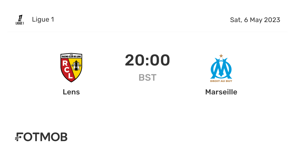 Lens vs Marseille live score, predicted lineups and H2H stats.