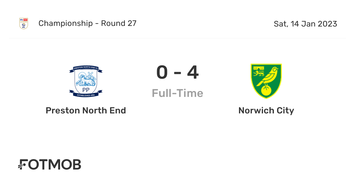 Preston North End vs Norwich City live score, predicted lineups and