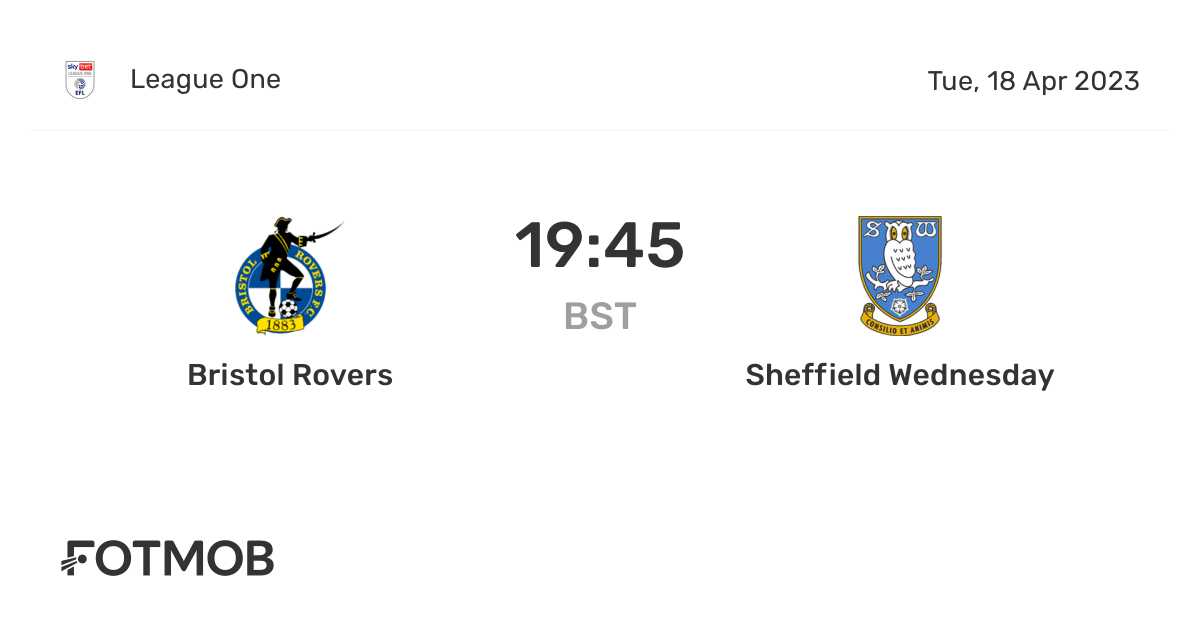 Bristol Rovers vs Sheffield Wednesday live score, predicted lineups