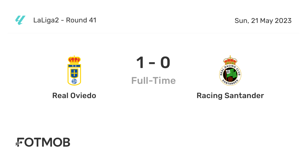 Real Oviedo vs Racing Santander live score, predicted lineups and H2H