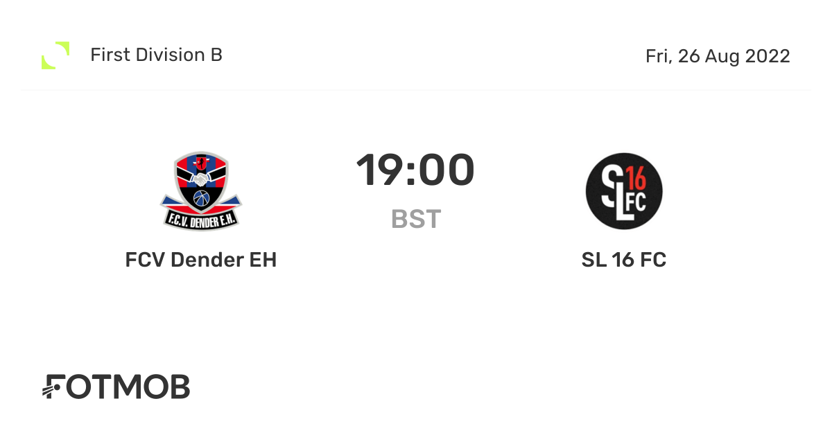 FCV Dender EH vs Standard Liege U23 on Fri, Aug 26, 2022, 1800 UTC