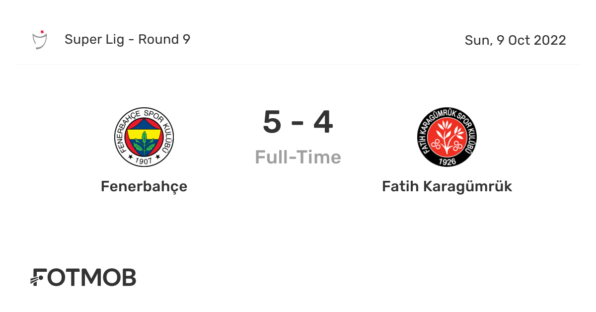 Fenerbahçe vs Fatih Karagümrük live score, predicted lineups and H2H