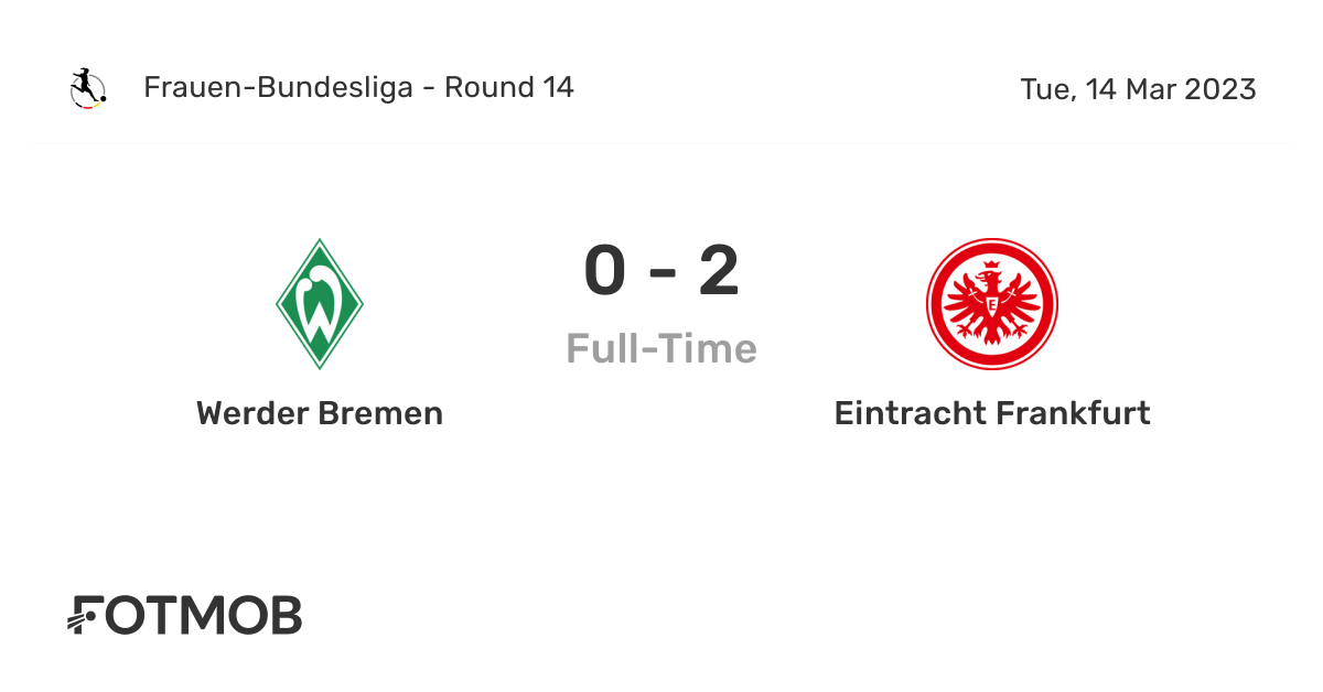 Werder Bremen vs Eintracht Frankfurt live score, predicted lineups