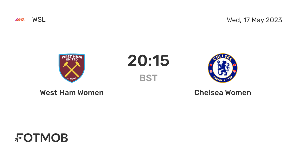 West Ham Women vs Chelsea Women - live score, predicted lineups and H2H