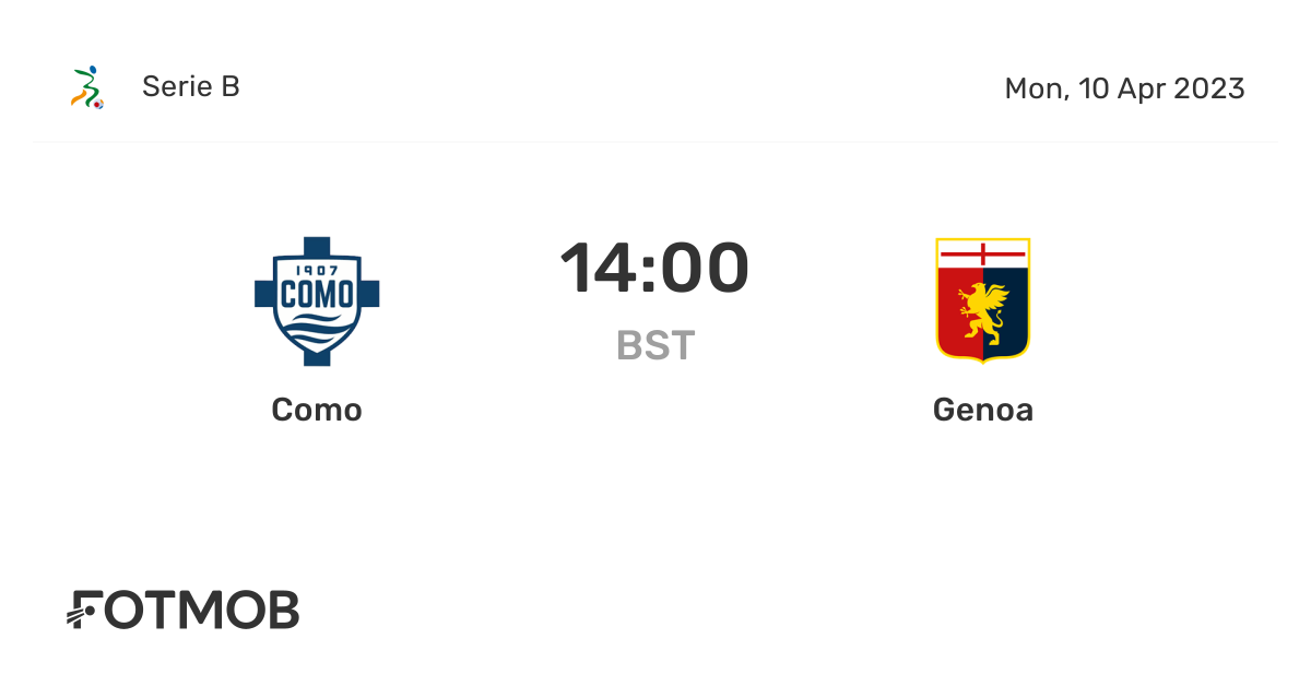 Como vs Genoa live score, predicted lineups and H2H stats