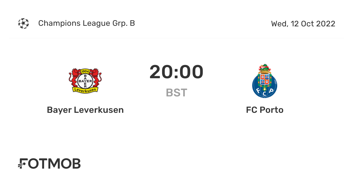 Bayer Leverkusen vs FC Porto live score, predicted lineups and H2H stats