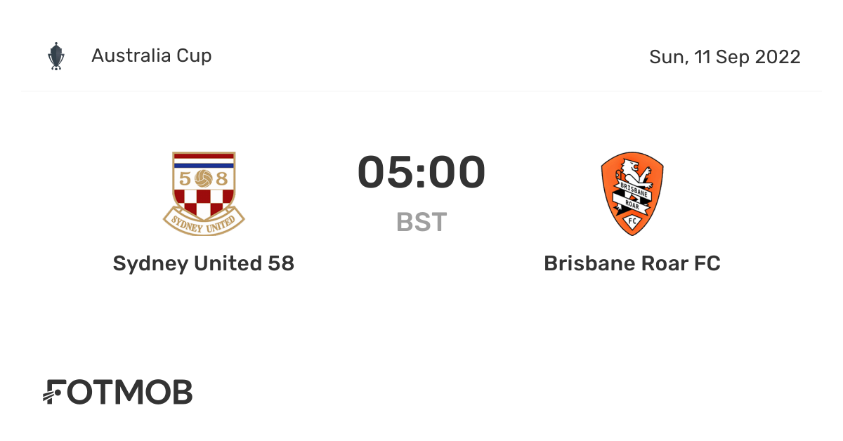 Sydney United 58 vs Brisbane Roar FC live score, predicted lineups