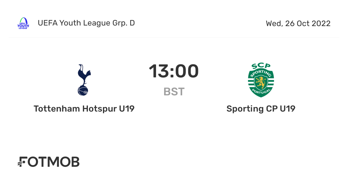 Tottenham Hotspur U19 vs Sporting CP U19 live score, predicted