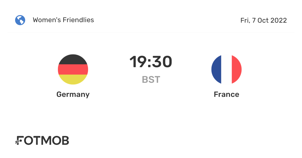 Germany vs France live score, predicted lineups and H2H stats.