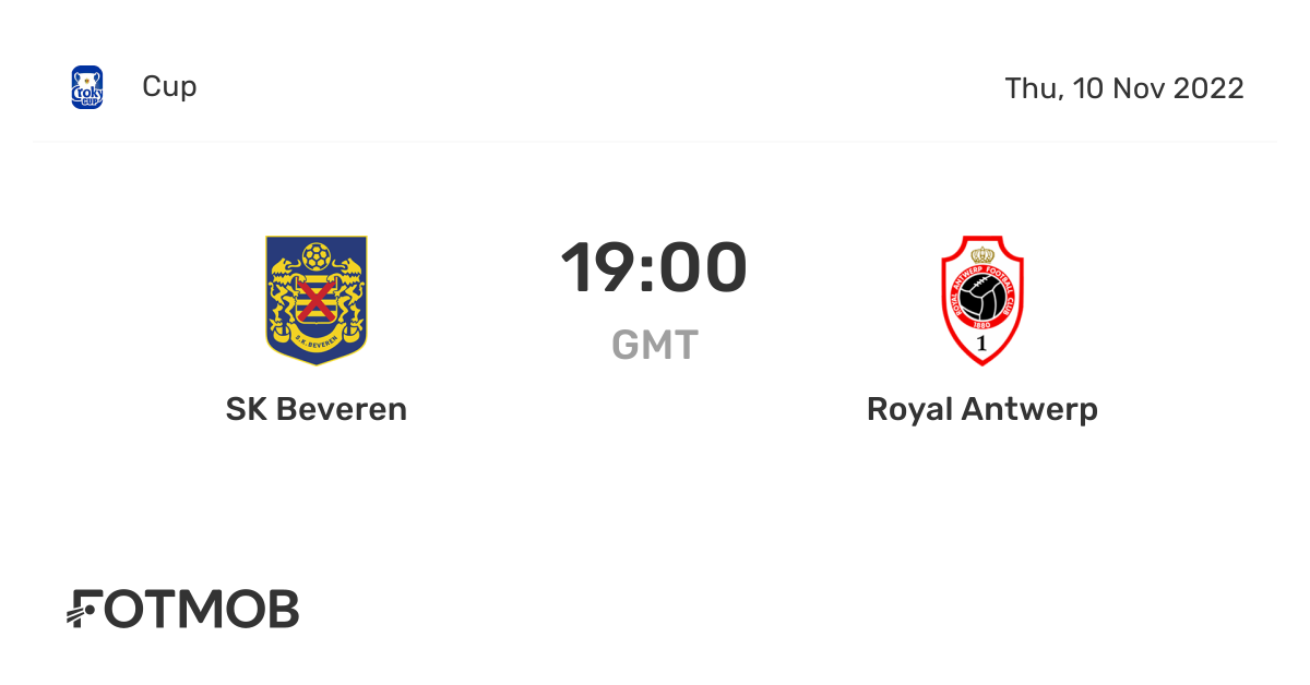 SK Beveren vs Royal Antwerp live score, predicted lineups and H2H stats