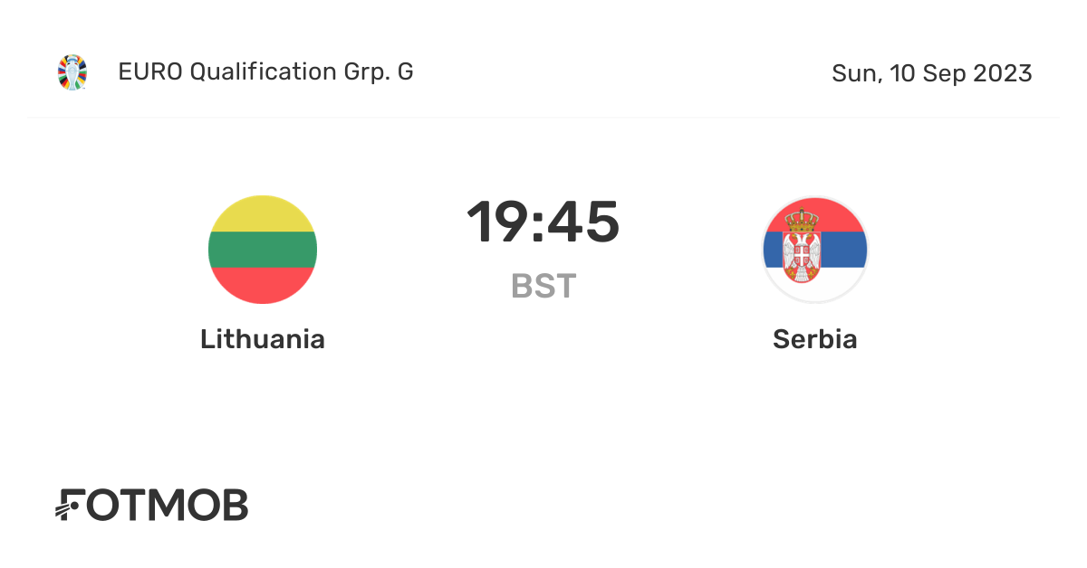 Lithuania vs Serbia live score, predicted lineups and H2H stats
