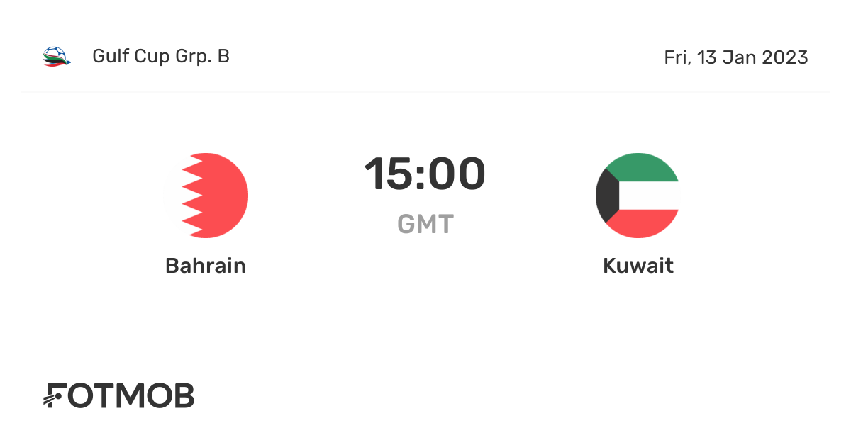 Bahrain vs Kuwait live score, predicted lineups and H2H stats.