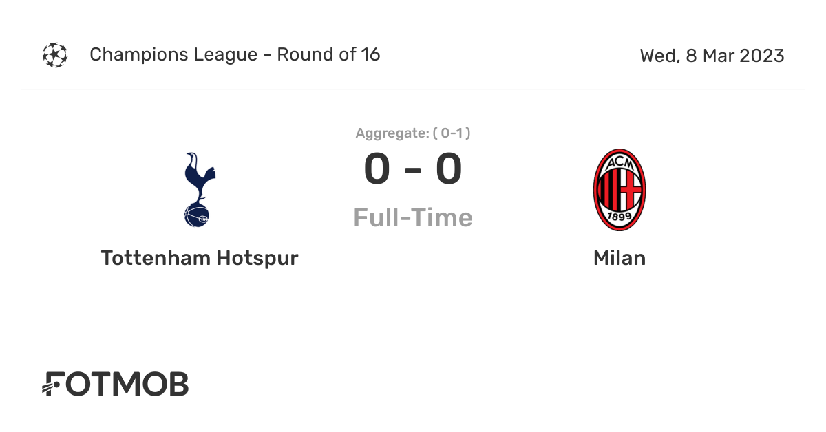 Tottenham Hotspur vs Milan - live score, predicted lineups and H2H