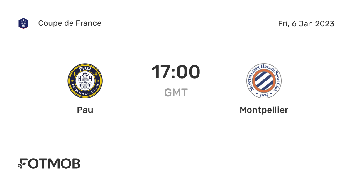 Pau vs Montpellier live score, predicted lineups and H2H stats.
