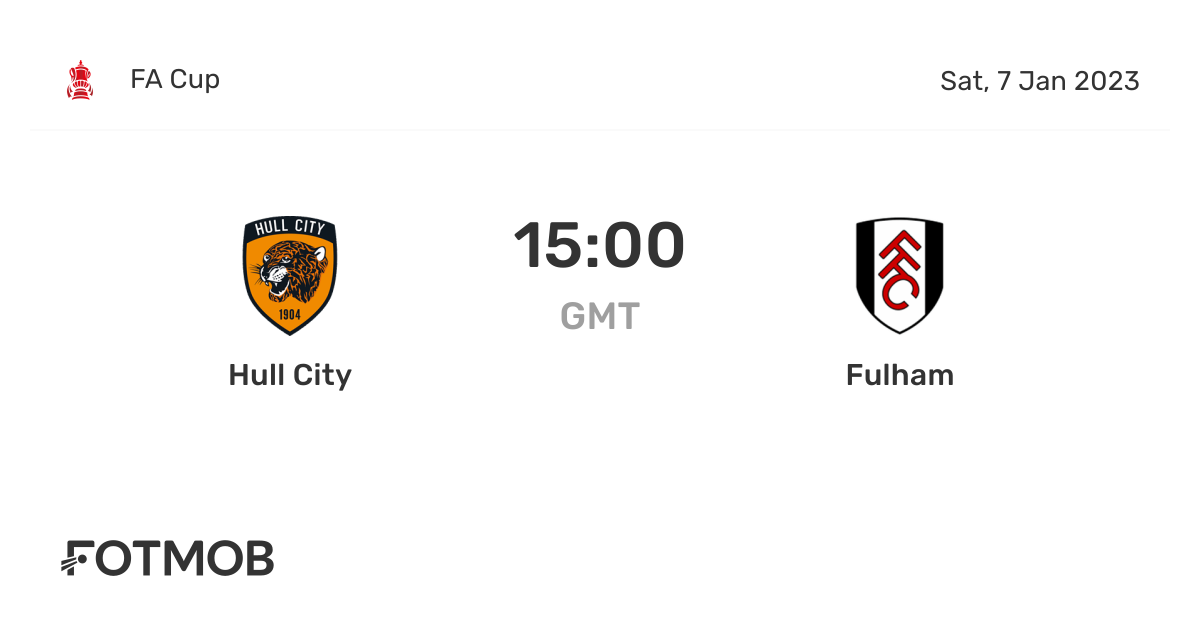 Hull City vs Fulham live score, predicted lineups and H2H stats.