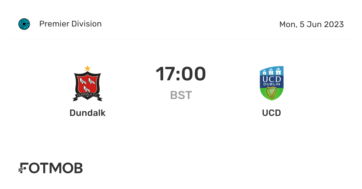 Dundalk vs UCD live score, predicted lineups and H2H stats.