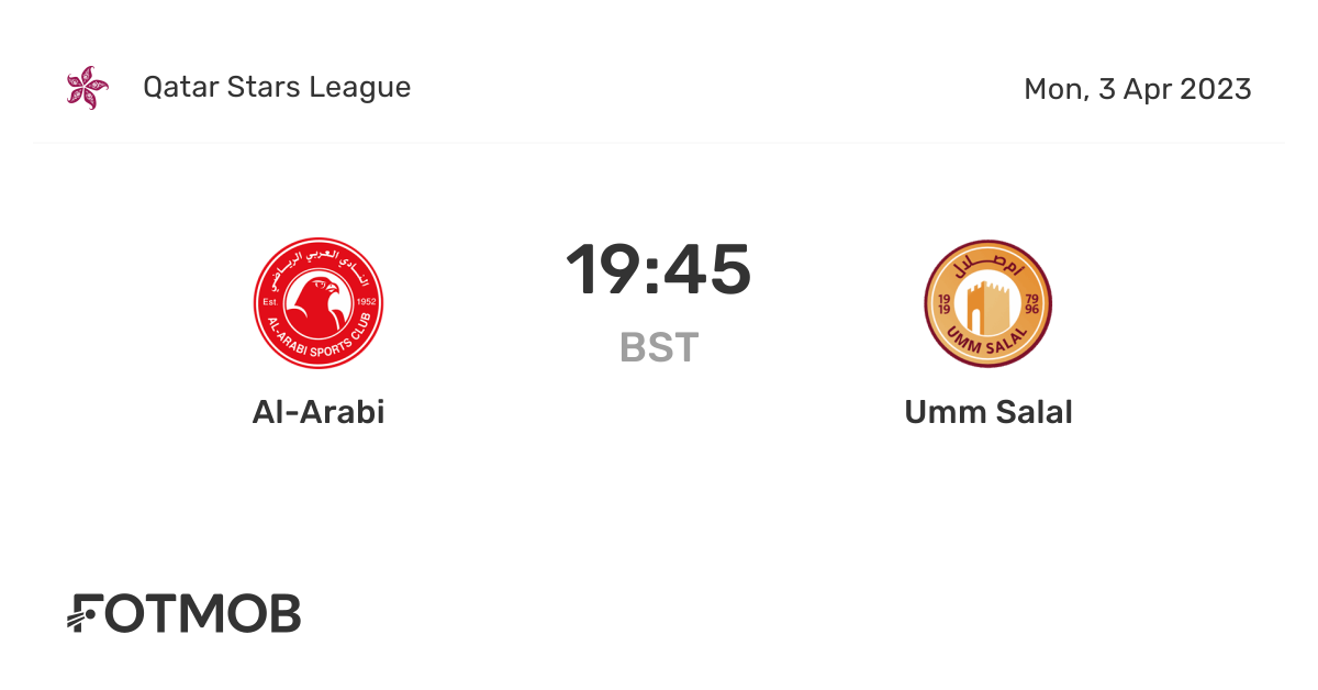 AlArabi vs Umm Salal live score, predicted lineups and H2H stats.