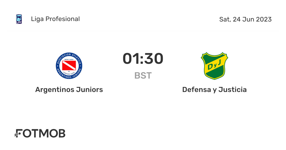 Argentinos Juniors vs Defensa y Justicia - live score, predicted ...