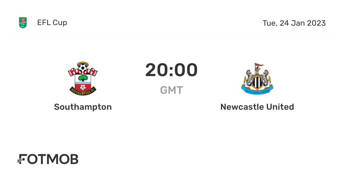 Southampton vs Newcastle United live score, predicted lineups and H2H stats.