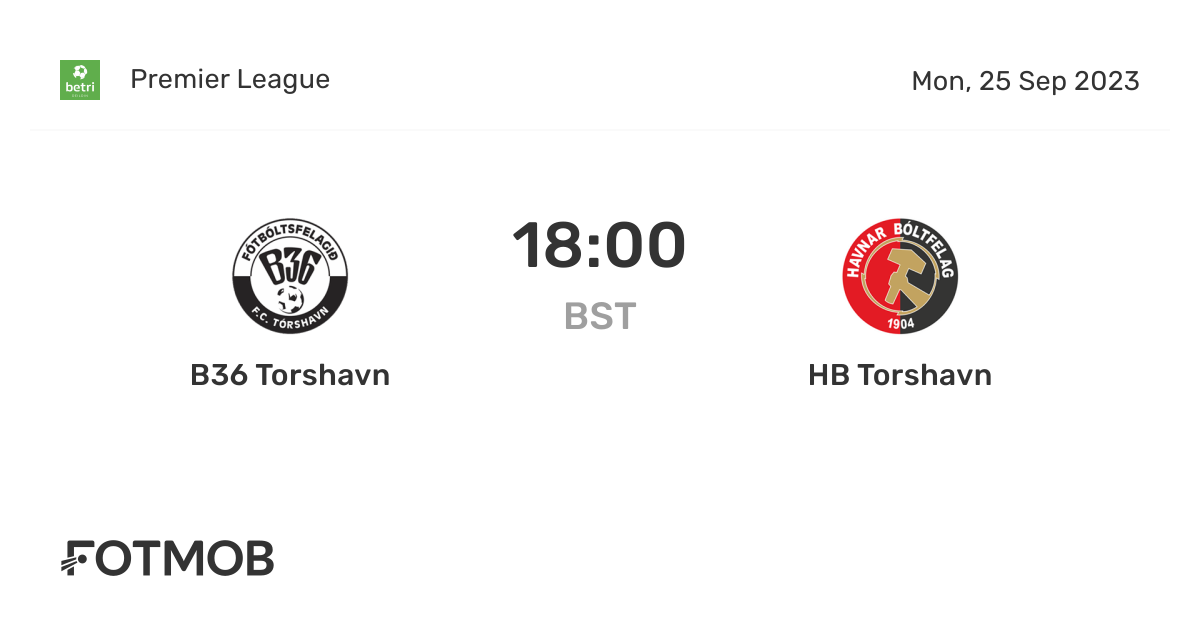 B36 Torshavn vs HB Torshavn live score, predicted lineups and H2H stats.