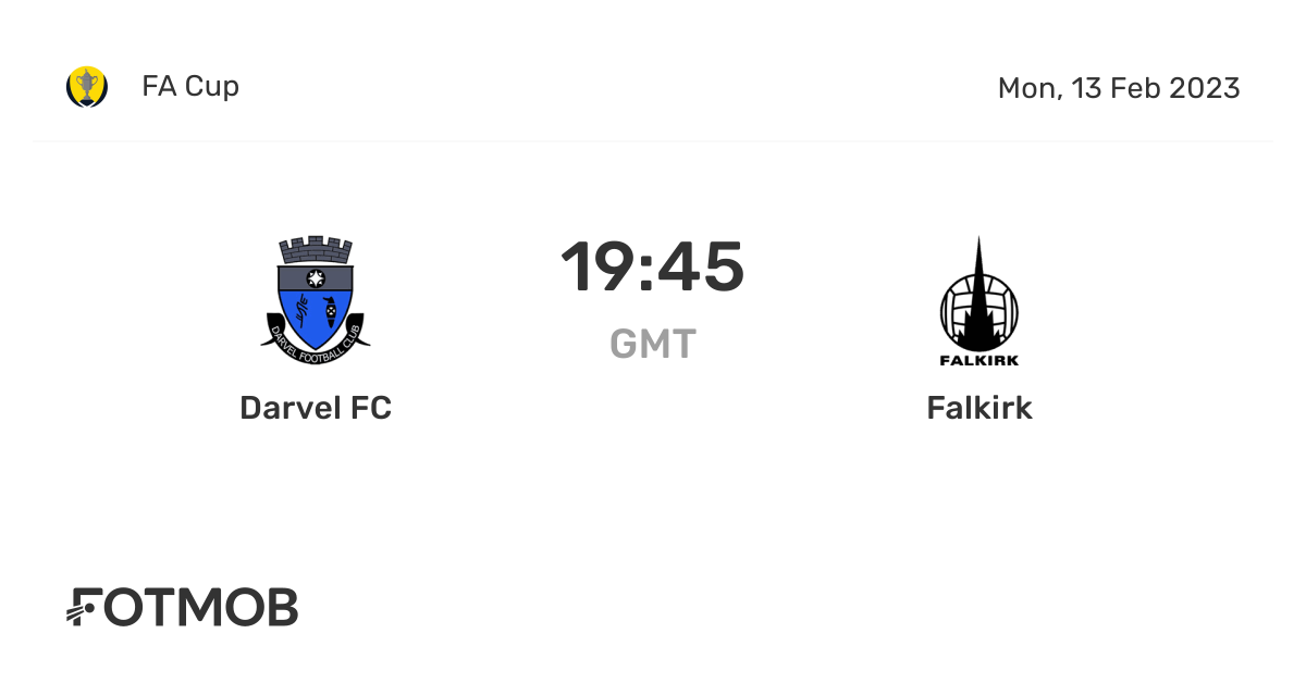Darvel FC vs Falkirk live score, predicted lineups and H2H stats.