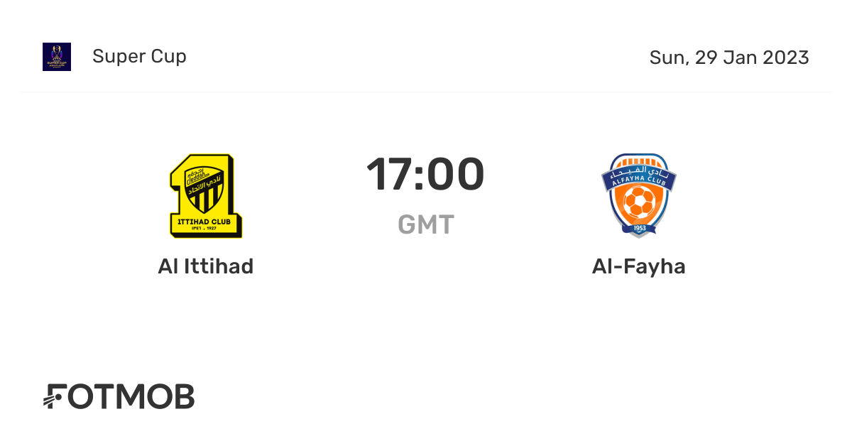 Al Ittihad vs AlFayha live score,