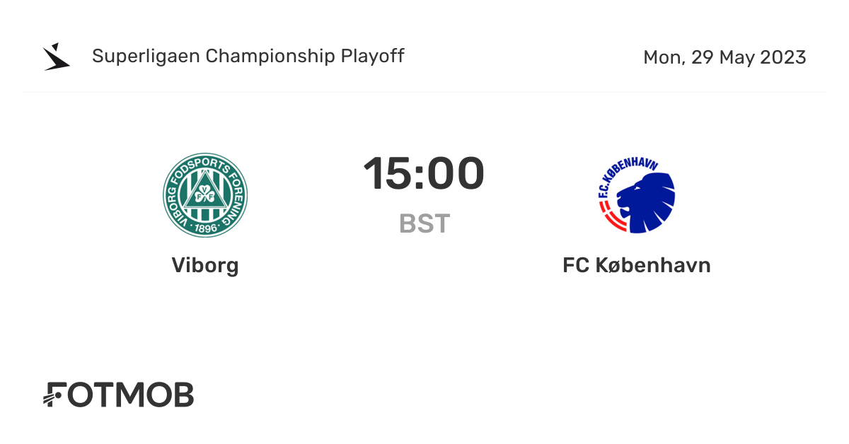 vs FC København live score, predicted lineups and H2H stats.