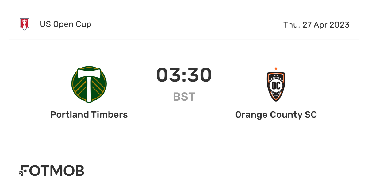 Portland Timbers vs Orange County SC live score, predicted lineups