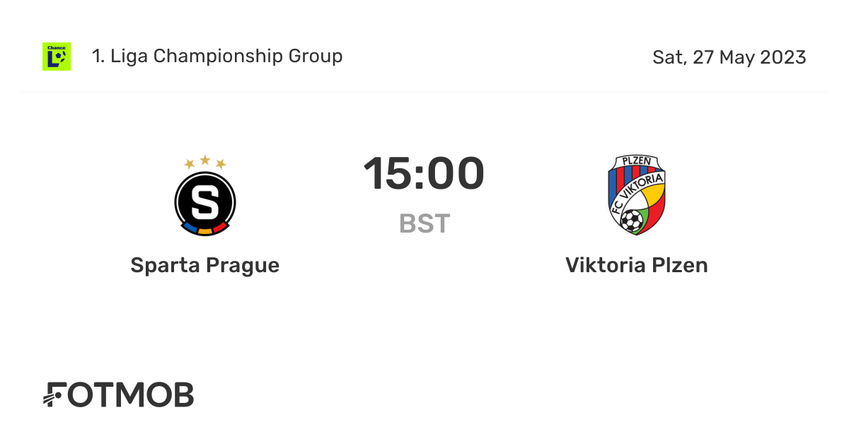 Sparta Prague vs Viktoria Plzen live score, predicted lineups and H2H