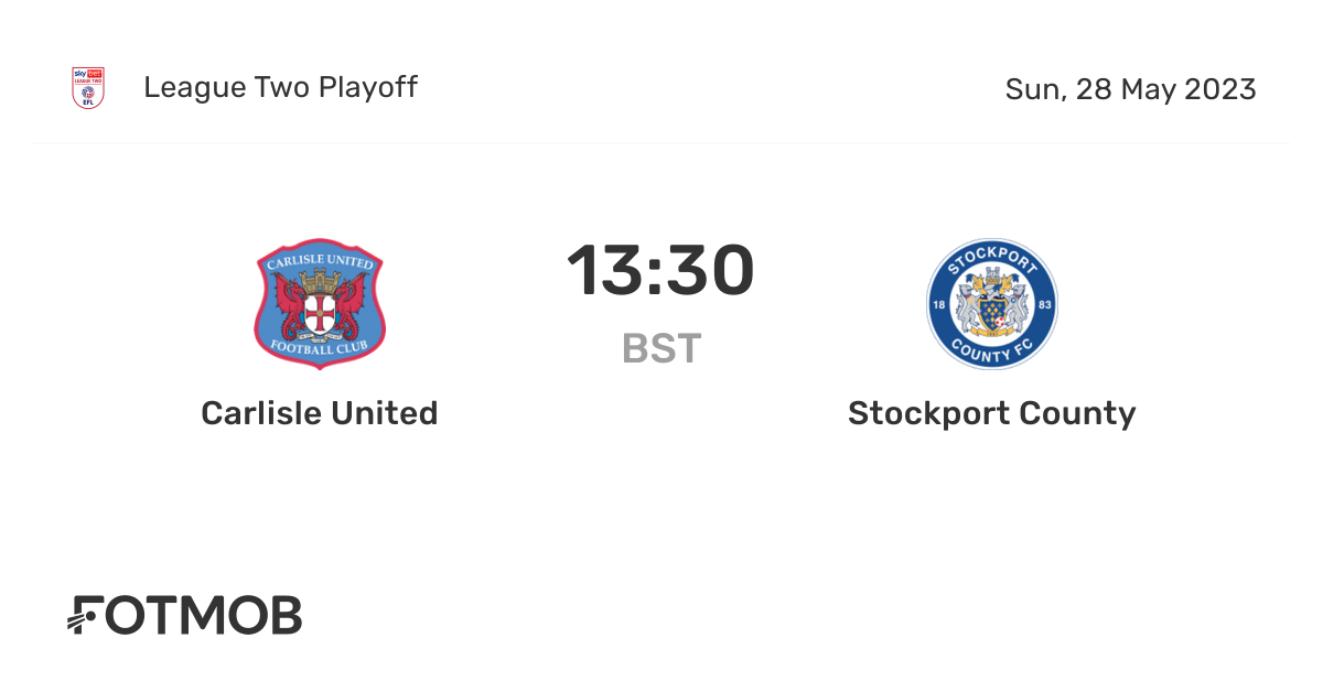 Carlisle United vs Stockport County live score, predicted lineups and