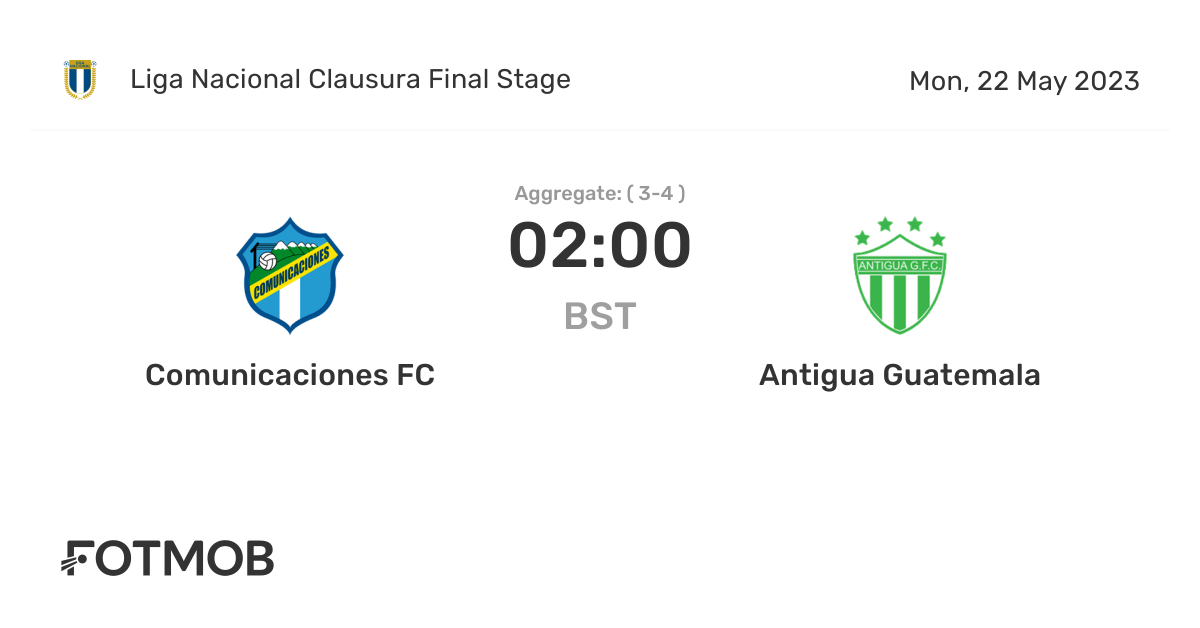 Comunicaciones FC vs Antigua Guatemala live score, predicted lineups
