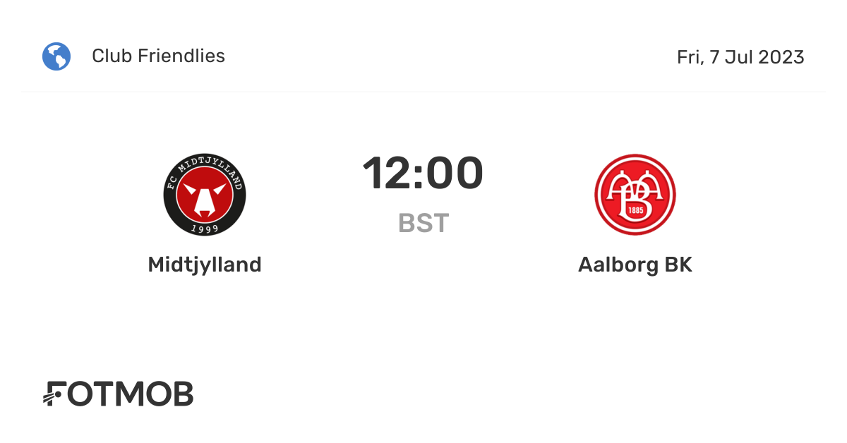 Midtjylland vs BK live score, predicted lineups and H2H stats.