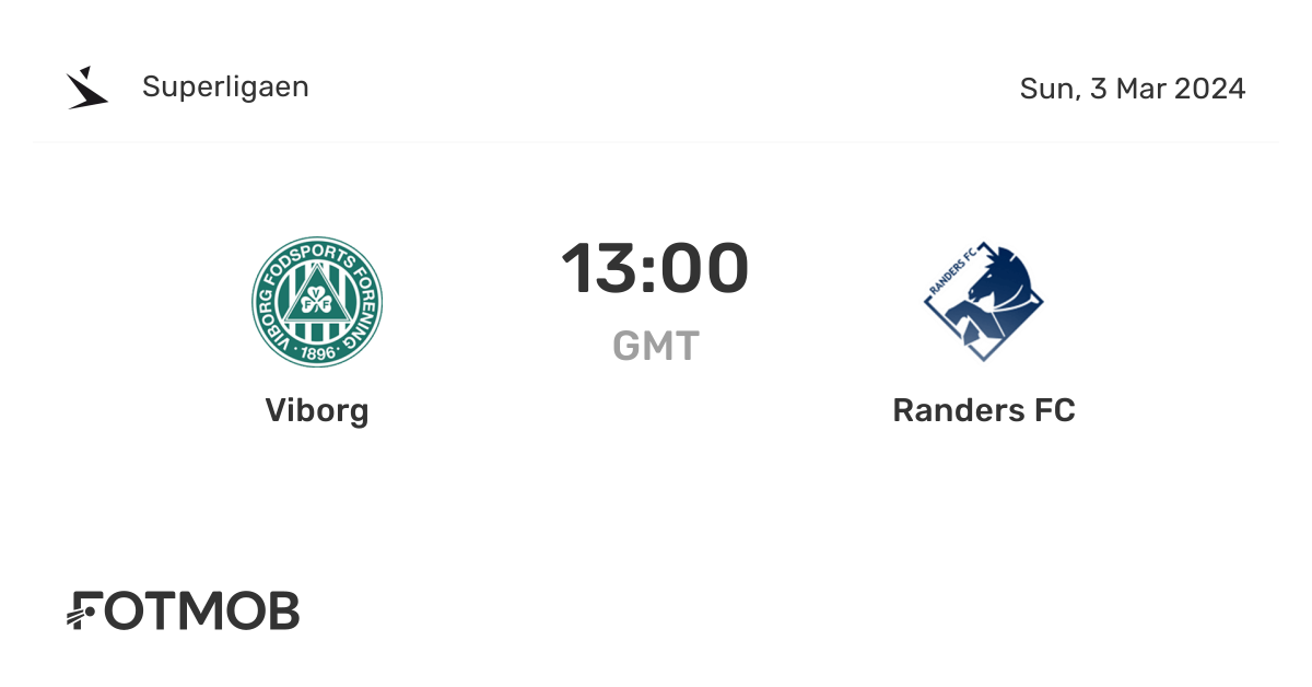 vs Randers FC live score, predicted lineups and H2H stats