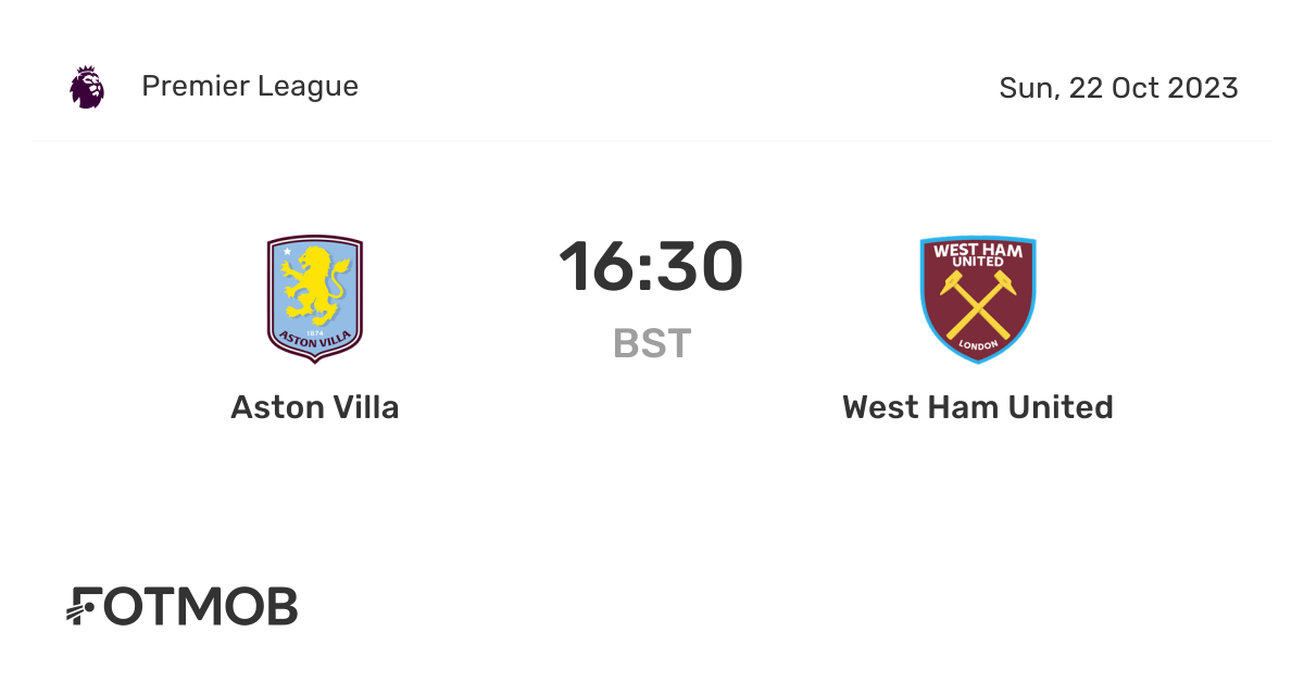 Programme Match Aston Villa Vs West Ham United - 150e Anniversaire, FA Cup