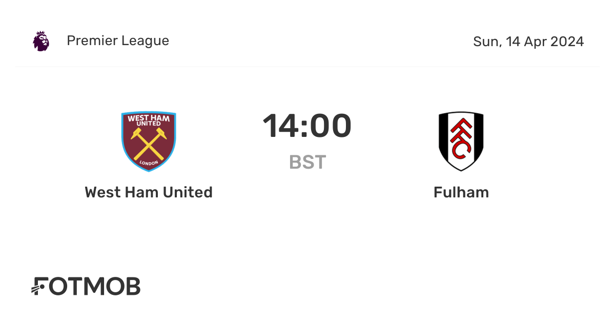 West Ham United mot Fulham live resultat, förväntad startelva och H2H