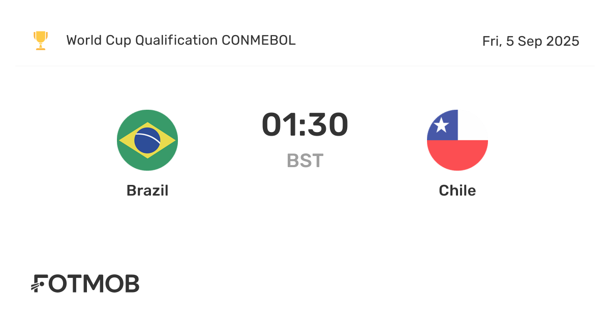 Brazil vs Chile - live score, predicted lineups and H2H stats