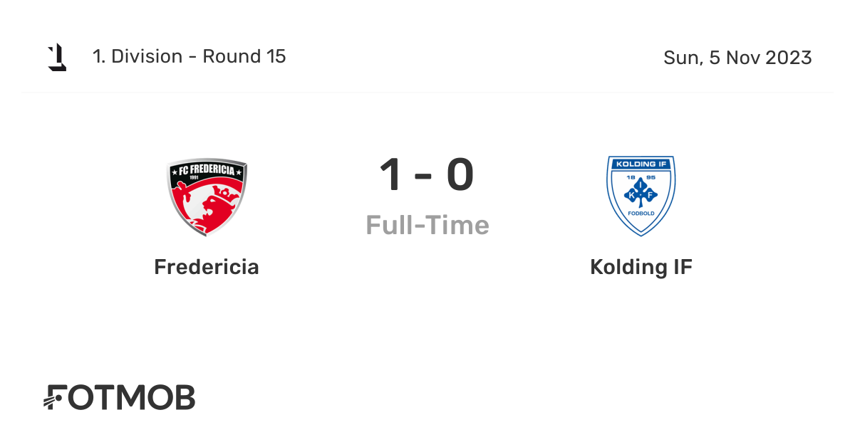 Fredericia vs Kolding IF - live score, predicted lineups H2H stats.