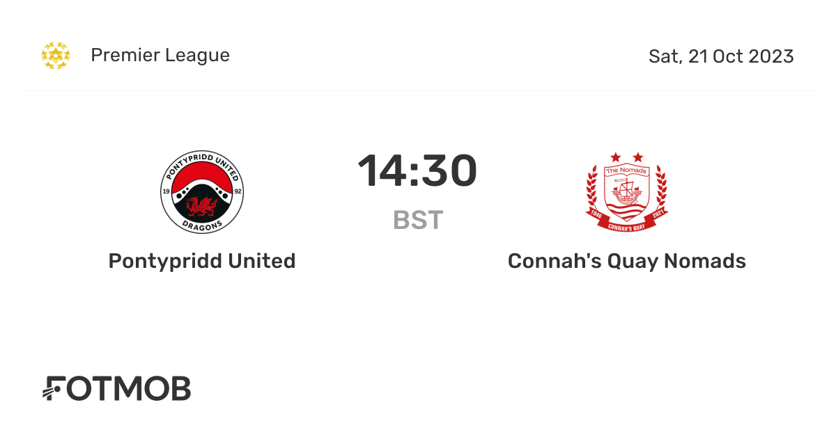 Pontypridd United vs Connah's Quay Nomads live score, predicted